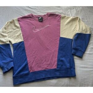 Nike Crew Pink  Cream And Blue Women’s  XS Sweatshirt